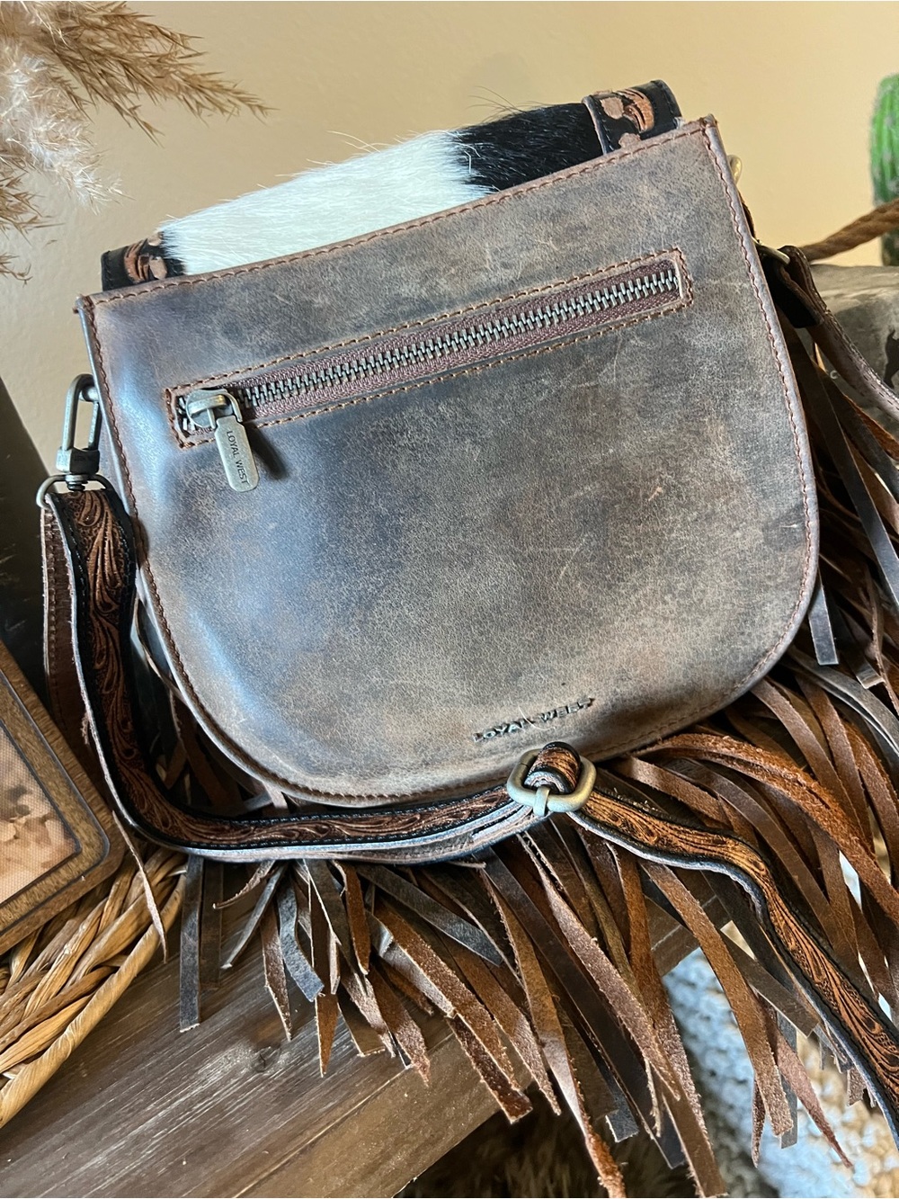 Myra Bag - Loyal West Brown Fringe Saddle Bag - Picture 3 of 3